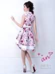 画像4: 訳あり商品※使用感あり【ANDY FASHIONPRESS 01 】フラワープリント/ フロントジップ/ フレア/ ミニドレス/ キャバドレス/[OF2A] (4)