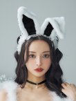 画像15: 【即日発送！】【ハロウィン】 ファーキャミレースバニーガール 【コスプレ6点セット】 【XS-Mサイズ/2カラー】[OF03] (15)