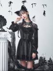 画像11: 【予約商品/9月中旬発送予定】【ハロウィン】ブラックキャットベロアワンピース 【コスプレ3点セット】[OF03] (11)