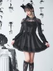 画像12: 【予約商品/9月中旬発送予定】【ハロウィン】ブラックキャットベロアワンピース 【コスプレ3点セット】[OF03] (12)