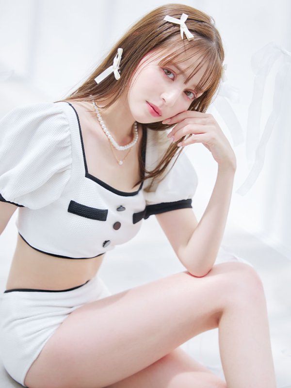 画像29: 【即日発送！】【ビキニ】韓国っぽパフスリパイピングビキニ 2点セット【水着】[YMT] (29)