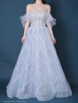 画像5: 【couture an/クチュールアン】オフショル/ ラメ/ チュール/ シアー/ ビーズ刺繍/ スピンドル/ Aライン/ プリンセス/ ロングドレス/ キャバドレス long[OF05] (5)