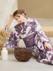 画像11: 【即日発送】白地×ピンクの蓮の花浴衣 OBI-siwa-201-wk-1-PL / HIMO-902-kj-5-RosePK / HEKO-800-sb-5-WH / YA-1027-wk-PL / GETA-02-ok-8-RoseP/ [YMT] (11)