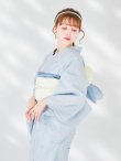 画像11: 【予約 / 4月下旬発送予定】アーガイルビジュー浴衣 OBI-siwa-204-wk-12-OW / HIMO-906-yn-PEARL / HEKO-800-sb-8-DusBL / YA-1079-kj-7-W / GETA-01-kj-3-IV/ [yo/OF01] (11)