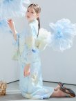 画像3: 【予約 / 5月中旬発送予定】ベビーブルー牡丹＆紫陽花浴衣 OBI-siwa-200-kj-13-OW / HIMO-906-yn-PEARL / HEKO-800-sb-5-W / YA-1079-kj-7-W / GETA-01-kj-4-MI / [y/OF01] (3)