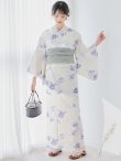画像4: 【予約 / 5月中旬発送予定】紫の花揺蕩う浴衣 OBI-siwa-204-wk-11-LGY / HIMO-900-yn-2-DusBL / HEKO-800-sb-5-W / YA-1068-kn-W / GETA-01-kj-2-BL/ [/OF01] (4)