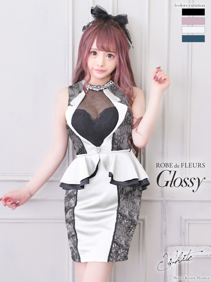 glossy キャバドレス 新品M - ナイトドレス