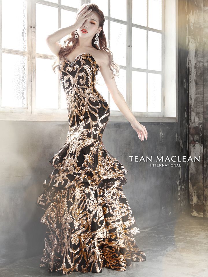 黒ドレス　JEAN MACLEAN　ジャンマクレーン　キャバドレス Mサイズ美品
