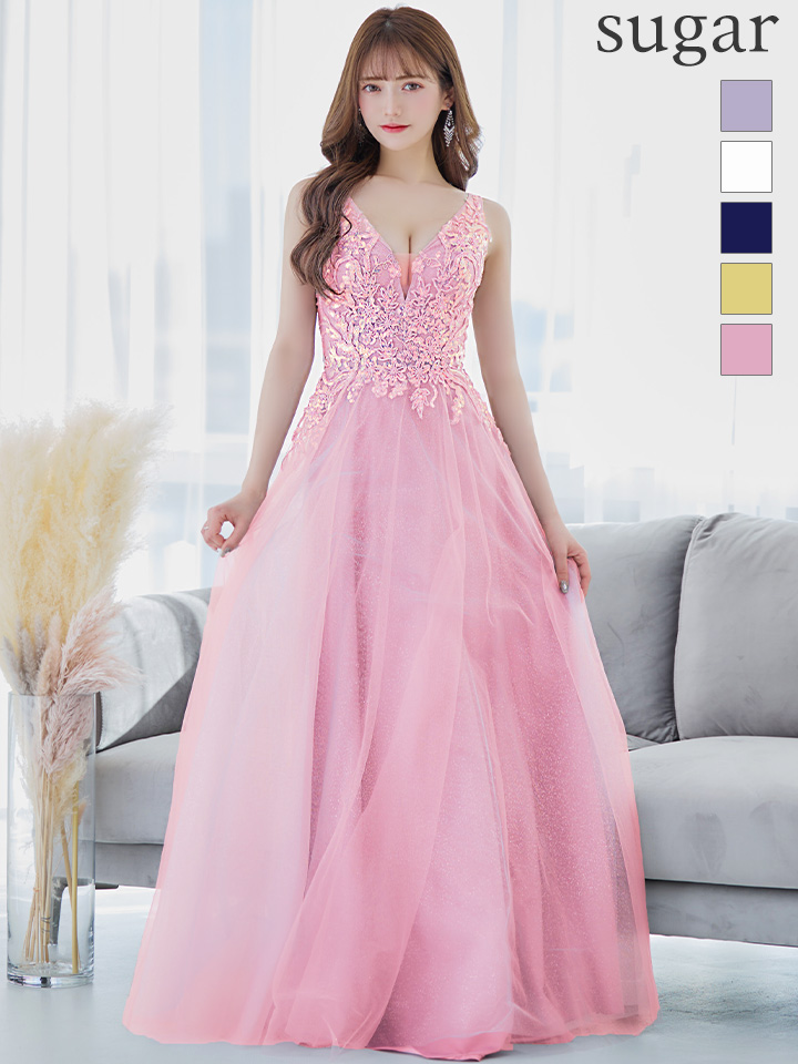 LIPLINE リップライン キャバドレス Sサイズ ロングドレス ピンク - ドレス