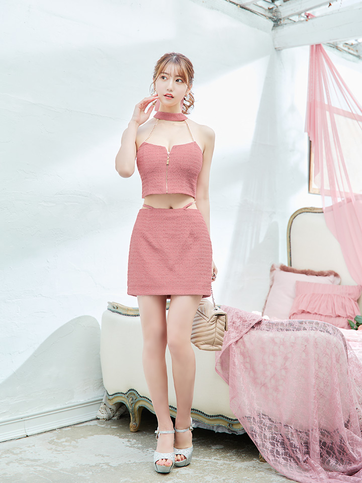 ルネ専用【ELISA】ノースリーブ\u0026スカート　セットアップ　ピンク　サイズ2
