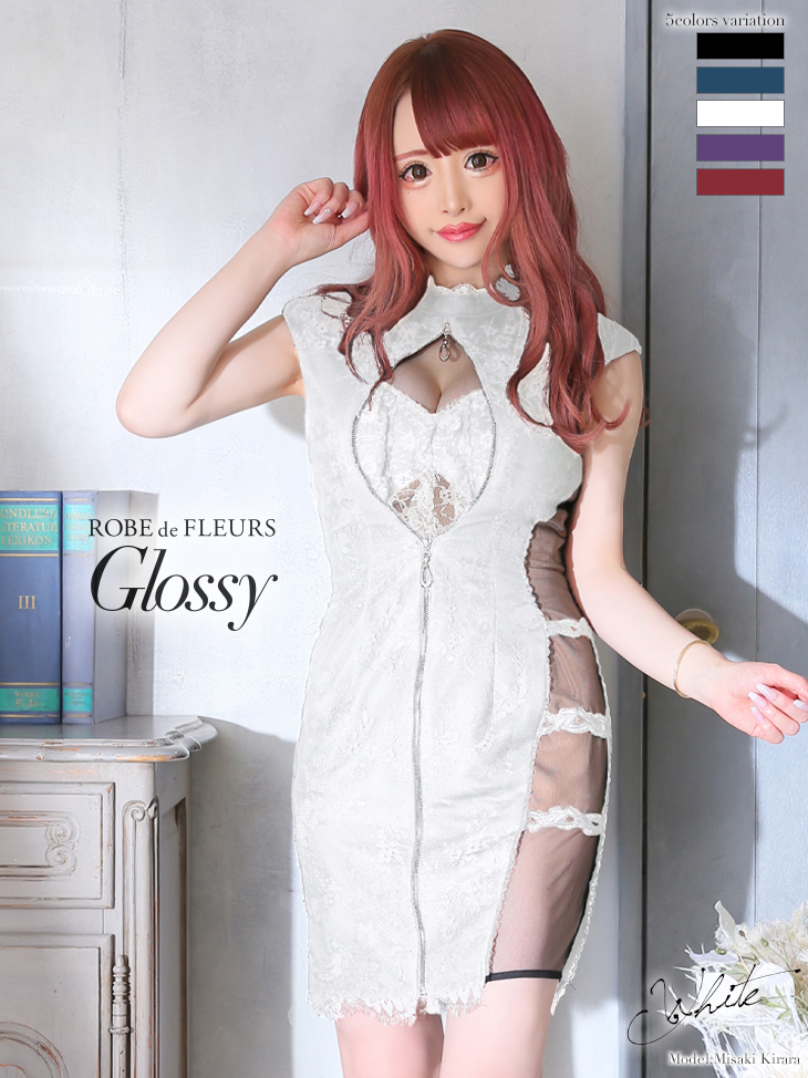 XSサイズあり【ROBE de FLEURS Glossy/ローブ・ド・フルール