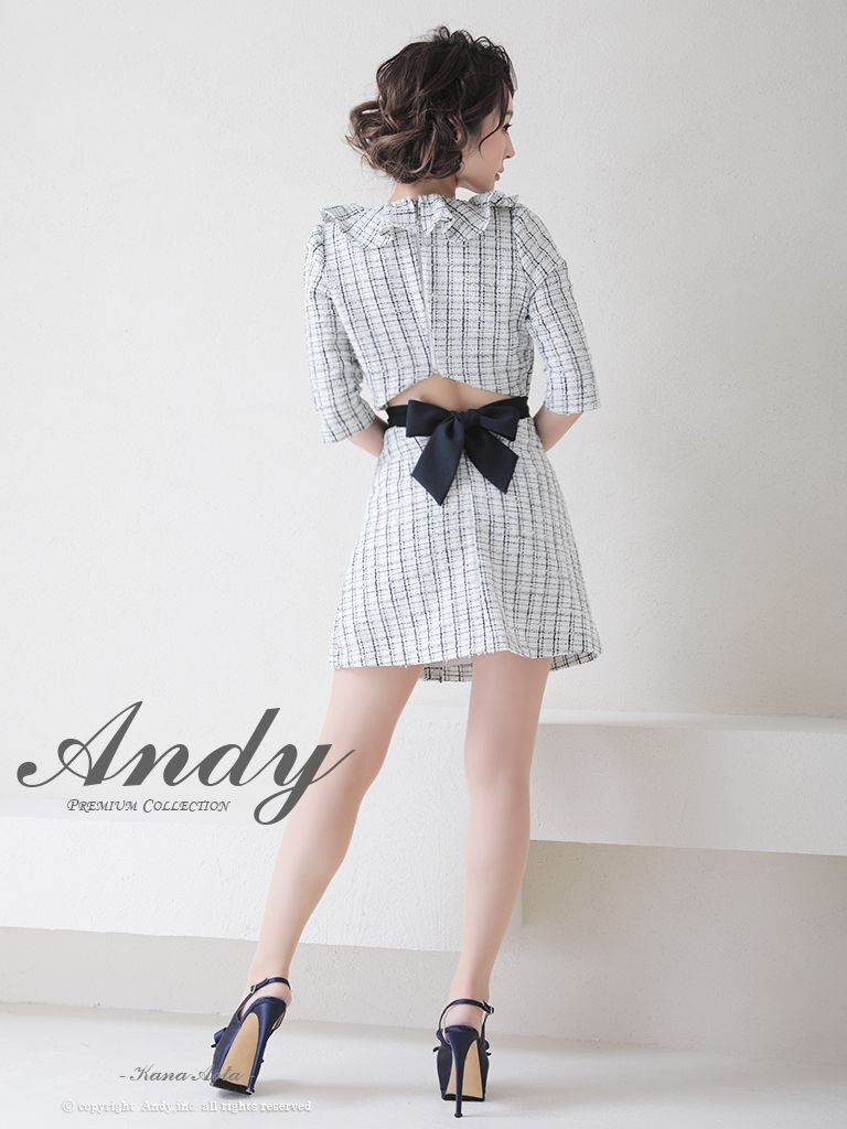 Andy ANDY Fashion Press 14 COLLECTION 06】チェックツイード/ 五分袖