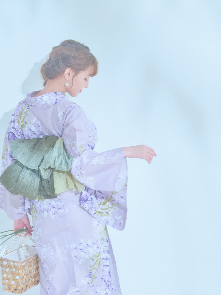 即日発送】くすみパープル藤の花浴衣 siwa-g206kj / Yhimo-IV / Yheko 
